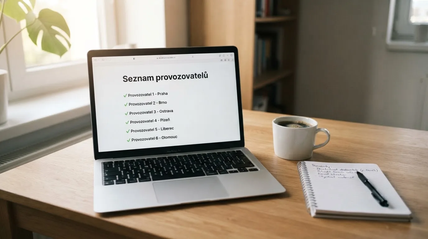 Pečeť nebo logo Ministerstva financí ČR vedle nápisu „Seznam provozovatelů hazardních her“ na úředním dokumentu