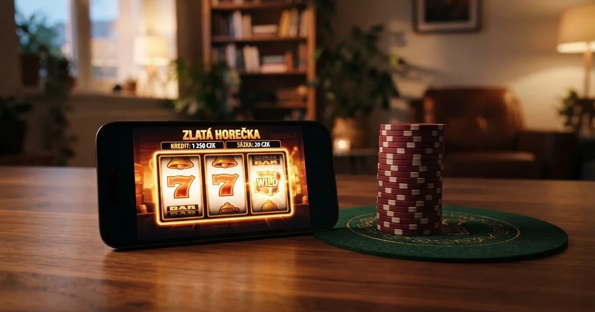 Úvodní přehledová grafika zachycující online casino bonus bez vkladu — registrační formulář, volné otočky a symboliku české licence